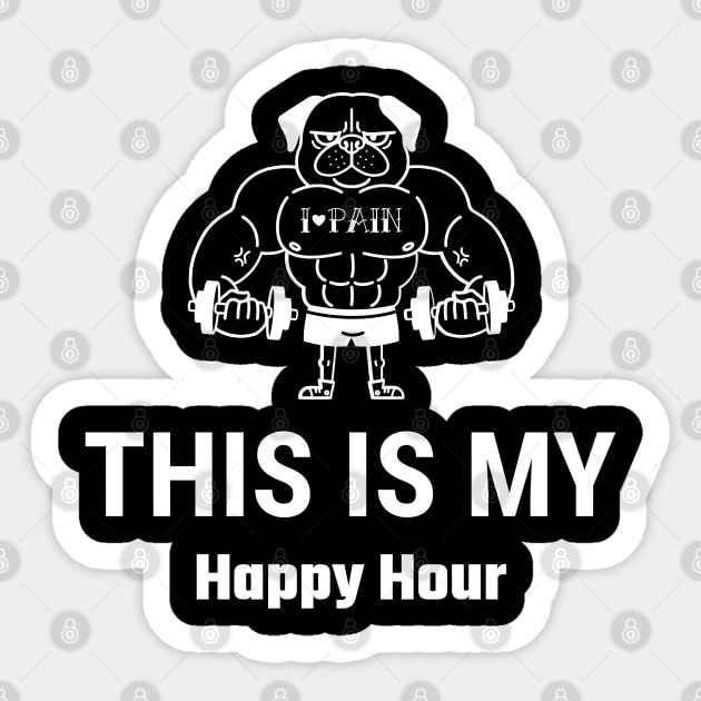 This is My Happy Hour Sticker by Ognisty Apparel